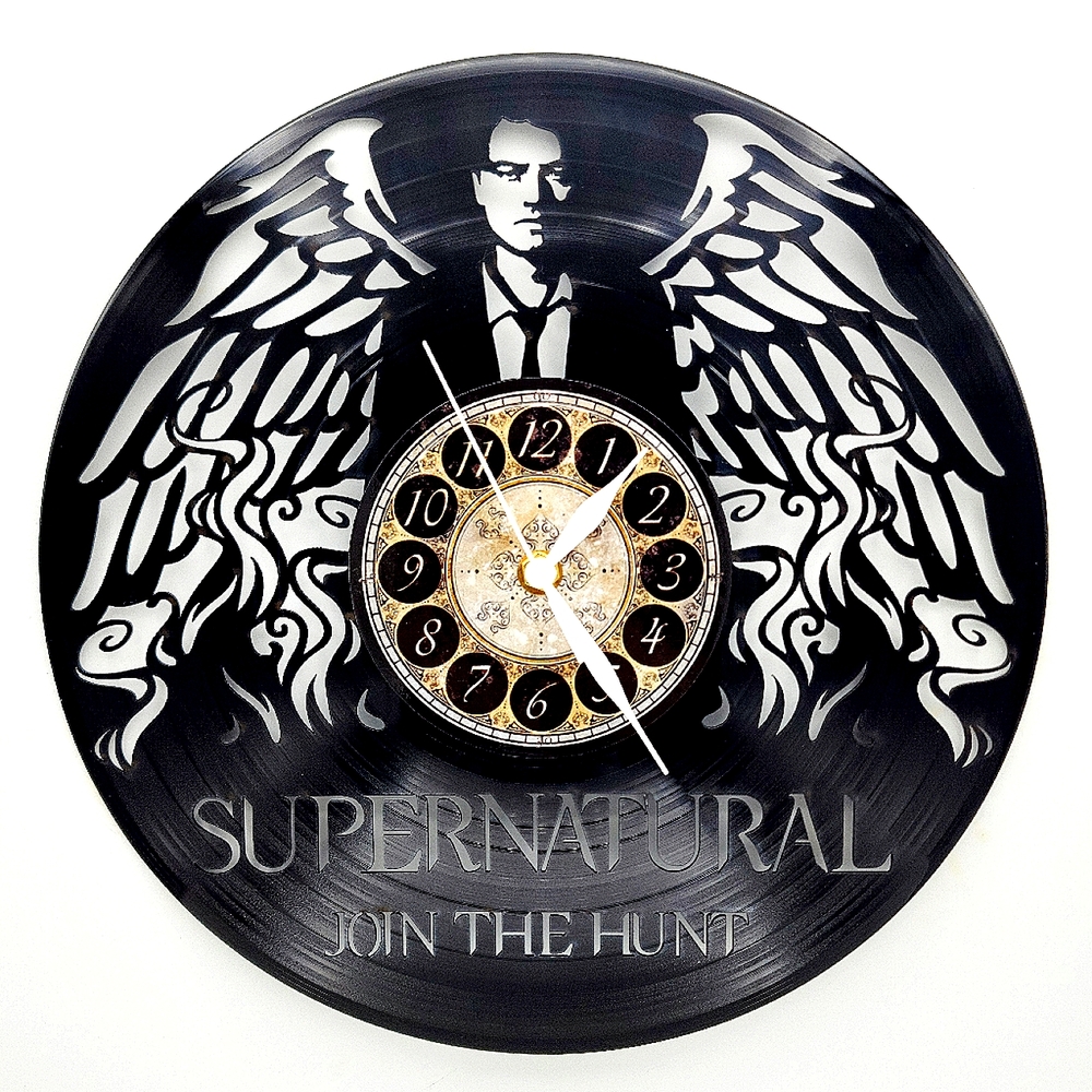 SUPERNATURAL vinyl record clock